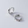 Nalan Puños de Oreja Retorcidos Incrustados de Diamantes de Plata de Ley S925 Estilo Ins Diseño de Nicho Pendientes Elegantes para Mujer M04892