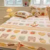 Cubierta de Cama de Felpa Gruesa de Doble Cara Pieza Única Invierno para Cama Infantil Copo de Nieve Terciopelo Protector de Colchón Cubierta de Colchón para Dormitorio de Estudiante