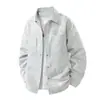 Camisa de trabajo para pareja, top de manga larga de alta gama, elegante y moderno para hombre con diseño degradado, prenda exterior retro de alta costura, colección de otoño para hombre
