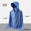 Ropa de Protección Solar de Seda de Hielo para Hombre, Nuevo Estilo Transfronterizo de Verano, Camisa de Malla Transpirable de Secado Rápido para Aire Acondicionado, Chaqueta Fina con Capucha para Pareja