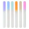 Lima de uñas de vidrio colorida personalizada de fábrica, doble cara esmerilada, tiras de frotamiento para manicura, tiras de recorte para manicura, herramientas para manicura