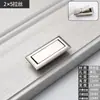 Puxador de prata para tatami, puxador de gaveta oculto, invisível, embutido ou de superfície, redondo, giratório, estilo de luxo leve, com mola