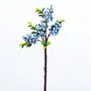 Novas Frutas Vermelhas Artificiais Estilo Americano com Folhas, Galhos de Frutas Cranberry Selvagem Pastoral Nórdico, Enfeites para Decoração de Casa
