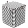 Bolsa de Almacenamiento de Ropa y Colchas de Gran Capacidad, Caja de Almacenamiento con Patrón de Espiga, a Prueba de Humedad y Moho, con Cremallera para Organizar Ropa y Mudanzas