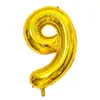 Globos Digitales Dorados de Número de 32 pulgadas Versión Americana del 0 al 9 Globos de Papel de Aluminio Decoración de Fiesta Cumpleaños de Niños Boda Decoración de Habitación