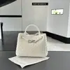 Bolsa Tote Tecida Exclusiva de Couro Bovino Transfronteiriça Grande Capacidade Bolsa para o Dia a Dia Bolsa de Mão Ombro Transversal de Couro Genuíno de Alta Qualidade para Mulheres