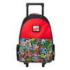 Mochila Escolar con Carrito Australiana de Gran Capacidad, Diseño de Dibujos Animados, Mochila con Ruedas para Estudiantes de Primaria y Secundaria