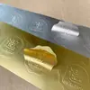 Venda direta do fabricante: convite para envelope com logo 3D adesivo em relevo dourado fosco adesivo de selo em relevo