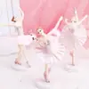 Saia de Molho para Assar Menina de Ballet Menina Dançando Renda Bolo Bolo Branco Boneca Menina de Ballet