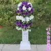 Nuevo guía de camino de flor de carretera de 42 cabezas columna romana de boda guía de camino columna romana de plástico estilo boda cesta de flores para celebración de inauguración