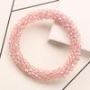 Moda coreana cristal cor elástico elástico faixa de cabeça rabo de cavalo simples elegante requintado faixa de cabelo pulseira feminina