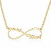 [Personalização Privada] Colar com Nome Símbolo do Infinito Aço Inoxidável Pulseira de Casal Exclusivo Transfronteiriço