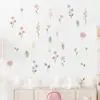 Estilo Sencillo Pequeñas Calcomanías Florales Sala de Estar Dormitorio Pared de Fondo Decoración del Hogar Pintura Flores Bohemias Calcomanías de Pared de PVC