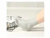 Calcetines de Algodón para Mujer Fengzi Otoño e Invierno Calcetines Gruesos para Mujer Color Sólido Calcetines de Longitud Media Estilo Coreano para Mujer Algodón de Xinjiang Negro Blanco Tubo Largo