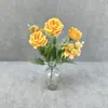 Flores de combinação de rosa e hortênsia para decoração de casamento e casa, arranjos florais, vitrines de shopping, flores artificiais decorativas e decorações de corredor