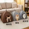 Yurta para Perro Casa para Gato Casa para Perro Cerrada Desmontable y Lavable Suministros para Mascotas Casa Pequeña Cálida de Invierno para Mascotas