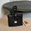 2026 Bolso Tote Grande Estilo Coreano Nuevo para Mujer para Viajes Diarios Bolso de Hombro Simple con Lunares Ligero Versátil Moderno