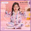 Comercio Exterior 2025 Pijama Nuevo para Niños de Manga Larga de Algodón Nube para Primavera y Otoño de Dibujos Animados para Niños Grandes Conjunto de Ropa para el Hogar de Dibujos Animados