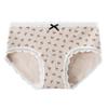 Venta al por mayor de fábrica Ropa interior de algodón puro para mujer 10A Antibacteriana Entrepierna extendida Calzones para niñas Bragas con estampado de leopardo y lunares para mujer