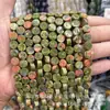 8mm Piedra Natural Cristal Ágata Disco Plano Cuentas Sueltas Pulsera DIY Collar Accesorios de Joyería Productos Semiacabados Venta al por Mayor