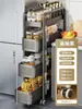 Estante de almacenamiento para huecos extraanchos de cocina, gabinete extraíble para el lateral del refrigerador, carrito de baño, gabinete de almacenamiento para huecos ultranarrow