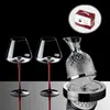 Juego de Copas de Vino Tinto Decantador Giratorio de Lujo Ligero Decantador de Vidrio Olla Divisor de Vino de Gama Alta para el Hogar