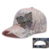 Gorra de Béisbol Estilo Étnico Estampado de Primavera y Otoño para Mujer Gorra de Mezclilla Lavada Protector Solar para Exterior para Mujer Sombrero de Sol de Moda para Mujer