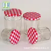 Botella de vidrio de material blanco alto para mermelada, botella multi-borde para pepinillos, botella para nido de pájaro 100ml, botella de lata, botella de vidrio para miel, botella de embalaje