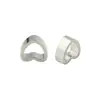 Anillo de acero inoxidable de alta calidad tapón para la oreja de doble corazón logo grabado tapón para la oreja anillo tapón electrochapado al vacío anillo tapón para la oreja en forma de corazón