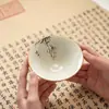 Juego de Té Kung Fu de Cerámica para el Hogar de Bambú Caballero de Tinta Pintado a Mano Taza de Té Maestra Taza de Té Personal