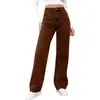 Novo Modelo do Fabricante Original para Mercados Europeus e Americanos Transfronteiriços: Jeans Feminino Lavado de Cintura Alta, Jeans Longo de Barra Reta Amazon para Mulheres