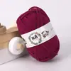 Bola de Lã de Algodão Leite Colorida Infantil Fofa para Bebê Iniciante Tricô Cachecol Material de Boneca Arte de Tricô à Mão DIY