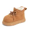 Botas de Nieve para Niñas 2025 Invierno Botas de Algodón con Forro Polar Grueso para Niños Invierno Versátil Antideslizante Niños Medianos y Grandes Cálidas Suela Suave Botas de Algodón