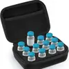 Nueva Bolsa de Almacenamiento para Aceites Esenciales de 12 Compartimentos Portátil a Prueba de Golpes y Caídas Caja Negra para Aceites Esenciales Embotellados de 15 ml