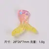 Transparente como Gelo Glitter Cauda de Peixe Desenho Animado Artesanal DIY Cola de Creme Capa de Celular Acessórios para Penteado Presilha de Cabelo Acessórios de Resina Atacado