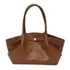 Yue Zi 2026 Otoño Temprano Bolso de Mano Nuevo con Textura Tejida Gran Capacidad Bolso Casual de Hombro Bolso de Hombro Plegado de Moda