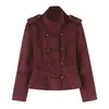 Ins Ropa de mujer al por mayor estilo europeo y americano Otoño 2026 Chaqueta de cuero ante efecto nudo de cuerda Ropa exterior 6318244
