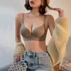 Ropa interior para mujer Pecho pequeño Push-up Grande Sin marcas Sin aros de acero Pecho Anti-caída Sexy Profundo en V Soporte Suave Sujetador