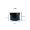 Frasco de Plástico Negro PP 150/200/250ml Frasco para Crema Facial Hidratante Material de Empaque Cosmético Frasco para Mascarilla Capilar Frasco para Mascarilla de Barro