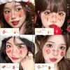 Pegatinas de Tatuaje Navideñas para Niños, Lindas y Dulces Pegatinas de Marca de Agua Rubor para Disfrazar Niñas, Pegatinas de Maquillaje para la Cara, Pegatinas Decorativas de Marca de Agua