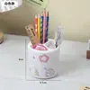 Porta-canetas de desenho animado Kaai para meninas, porta-canetas de mesa de grande capacidade, estilo ins, caixa de armazenamento de material escolar criativa para mesa de estudante