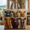 2026 Nueva Serie Transfronteriza de Vacas Vaca Estampado Digital Bolso de Hombro Acolchado de Moda
