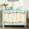 Cortinas de cocina estilo caricatura, cortinas para cubrir gabinetes, cortinas de puerta, zapatero, estante de almacenamiento, cortinas de tela decorativas para gabinetes, con velcro
