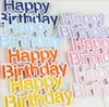 Nuevo Paquete de Pastel Edición Simple Color Macarrón Enchufe Feliz Cumpleaños Decoración para Hornear Cumpleaños Suministros