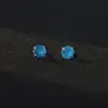 Brincos de Prata Pura S999 Zircônia Lapidação Fogos de Artifício Brilhantes Cor Dopamina Design Suave Único Brincos Atacado