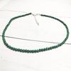 Collar transfronterizo nuevo de 4 mm con cuentas de turmalina de color, joyería femenina con temperamento de aguamarina, cadena de clavícula, venta al por mayor