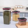 Latas Seladas de Grau Alimentício, Latas Transparentes de Plástico à Prova de Umidade para Armazenamento de Chá e Grãos, Caixas Domésticas de Cozinha para Armazenamento de Grãos