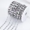 Acero Inoxidable 304 Forma de Diamante Corazón Hoja Flor Cadena Serie Geométrica DIY Tocados de Novia Accesorios para el Cabello Cadena de Borla
