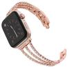 Adecuado para Apple Applewatch S10 Reloj Pulsera Metálica de Aleación de Tres Cadenas con Diamantes Correa Iwatch789