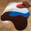 Tapete Moderno de Luxo Leve para Sala de Estar Sofá, Tapete Irregular Feito à Mão com Tufting de Pistola para Quarto ao Lado da Cama, Tapete de Cabeceira